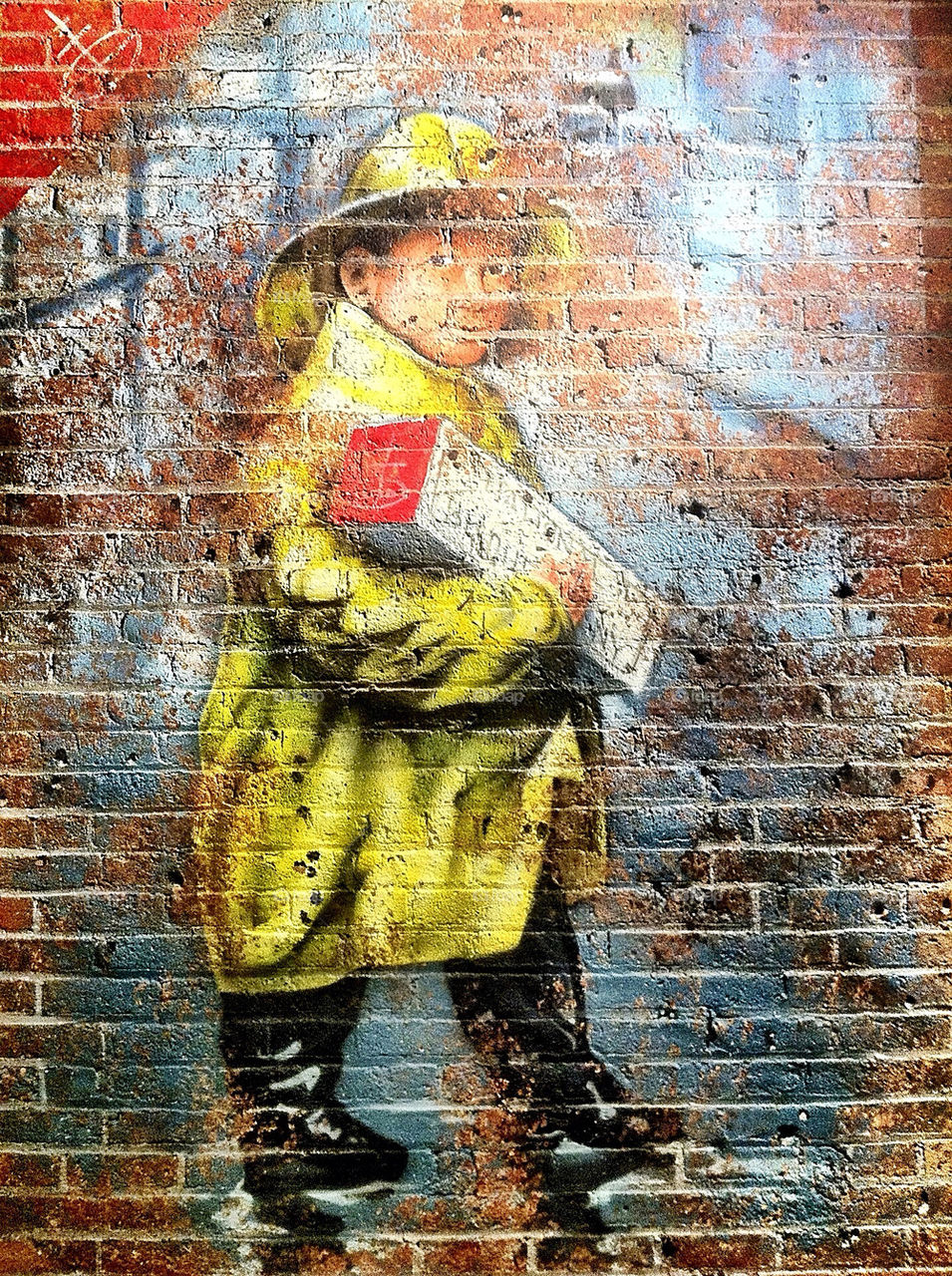 background wall vintage fireman by bllubbor