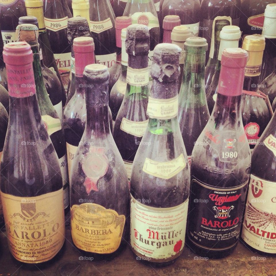 Old wine bottles