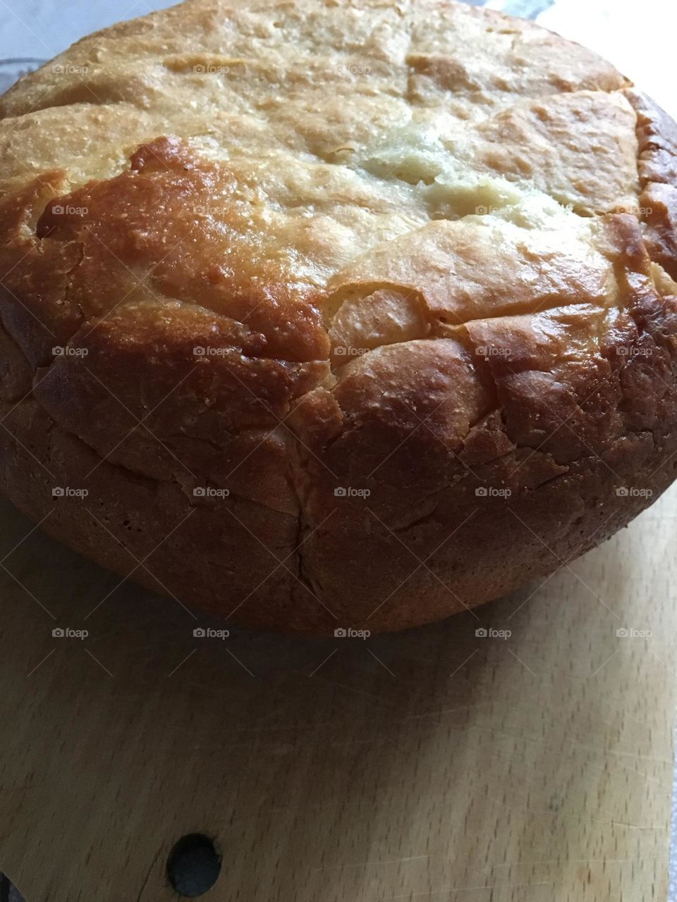 Homemade bread in village 