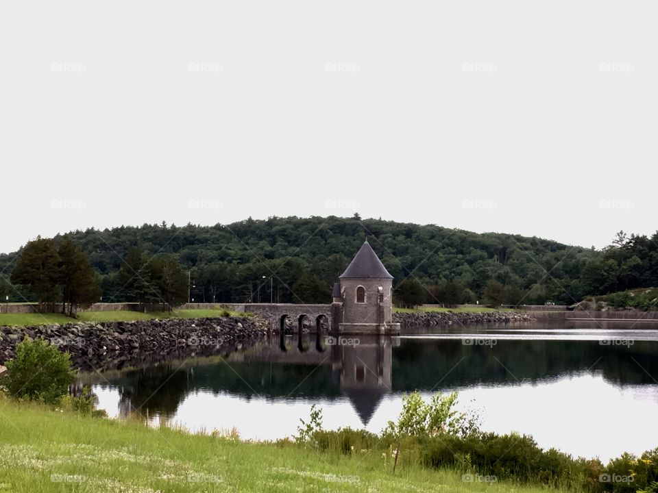 Beautiful water reservoir in Connecticut 