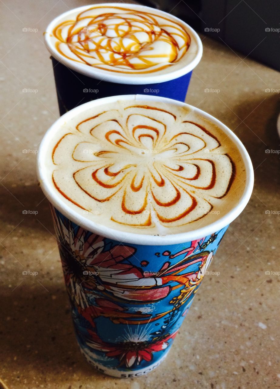 Coffee in disposable cup