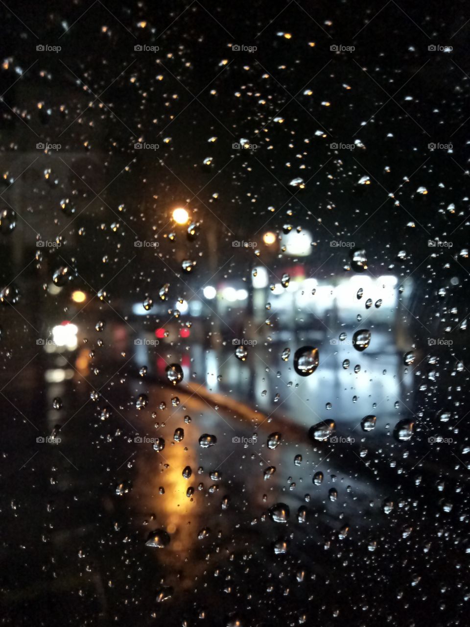 Raindrops on my window.