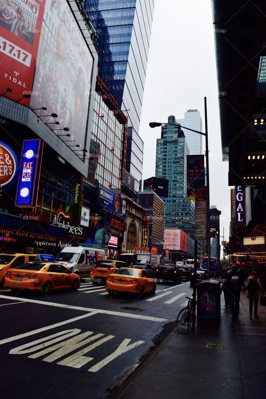 Time square New York City, eat drink play watch