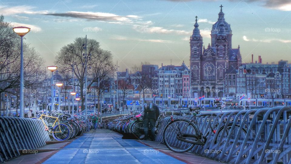 Amsterdam bicycles.