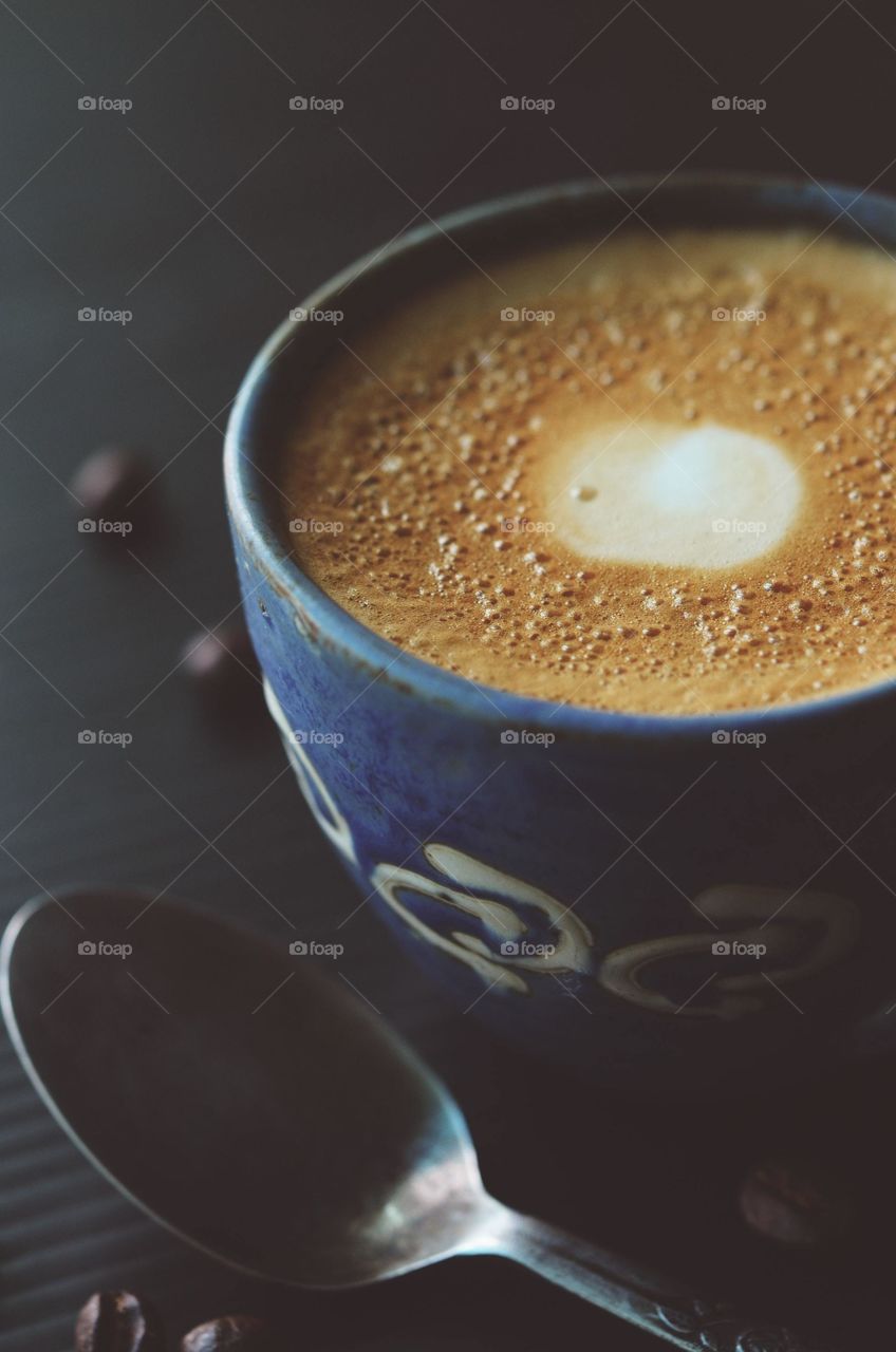 simple close-up of coffee Cup and vintage feel