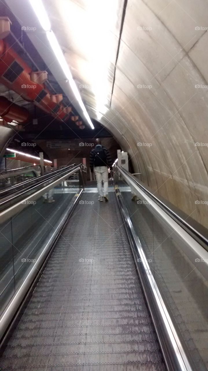 Walking on the crawler lane