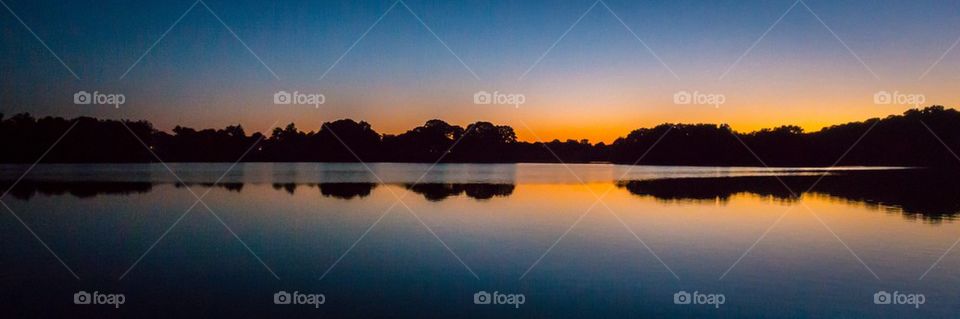 Dusk at spypond panorama 