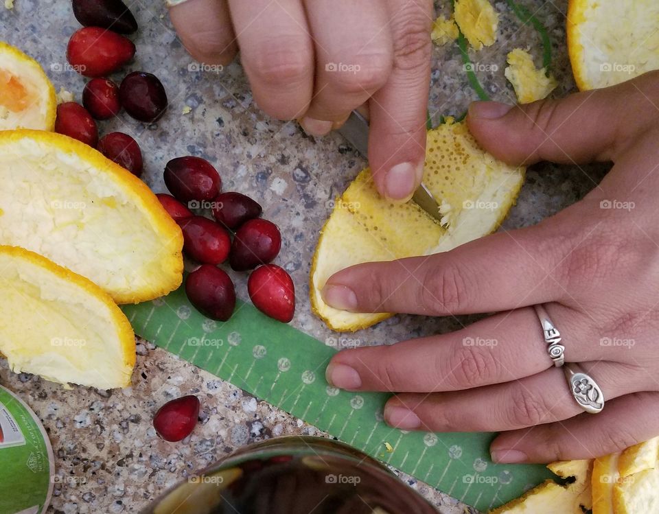 removing the bitters from Orange peels