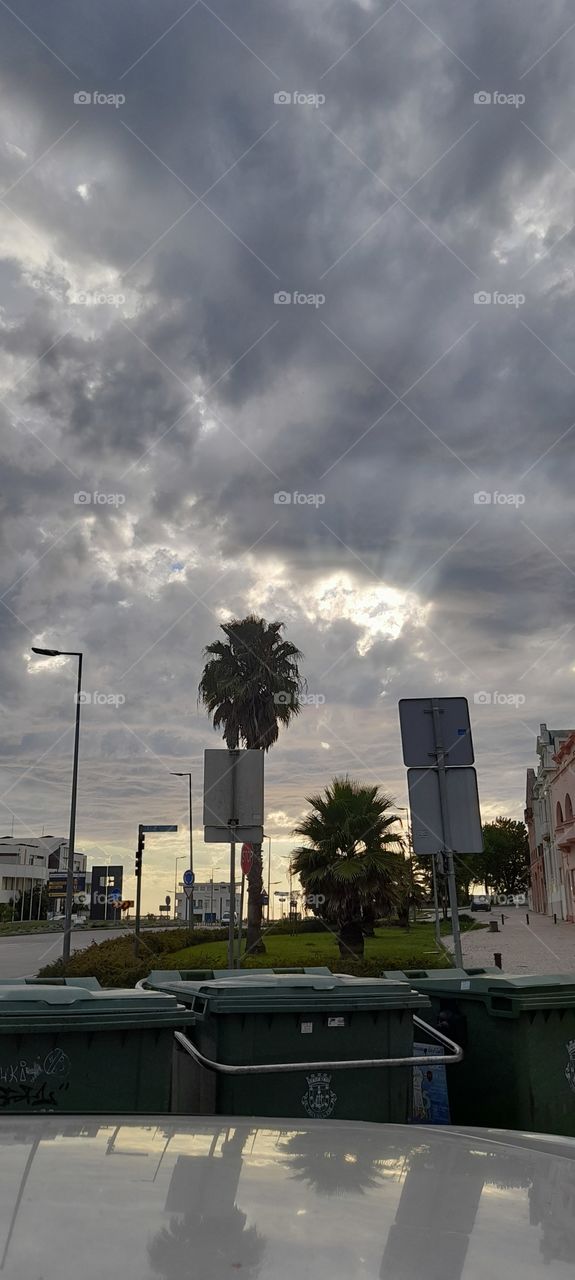 A light between the clouds