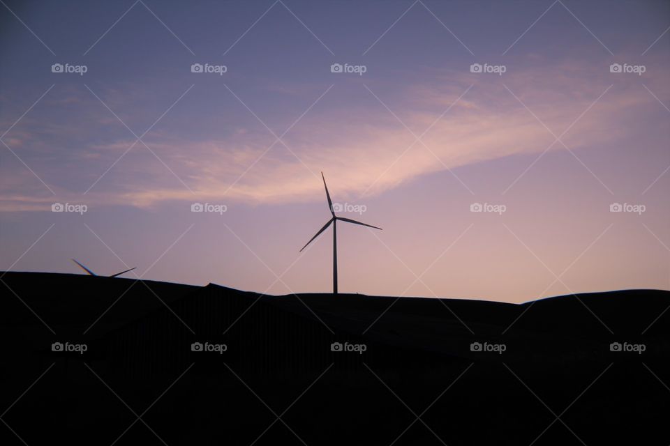 windmill and sunrise