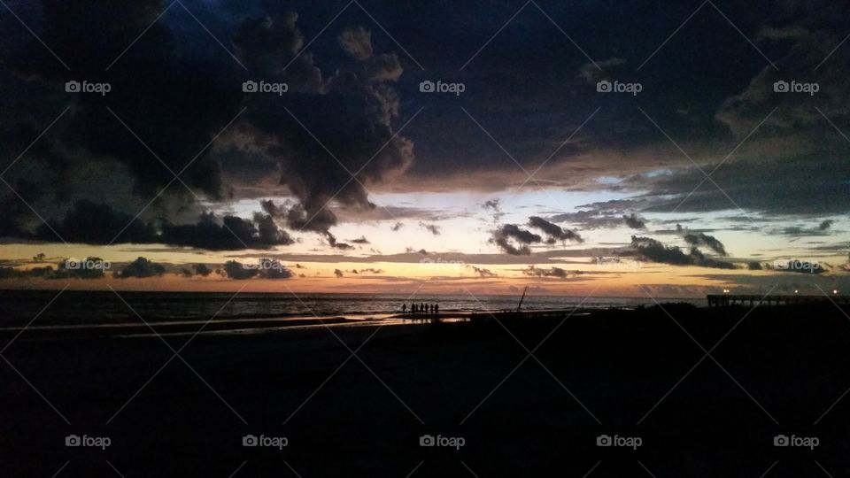 Beautiful Sunset over the Gulf Sea