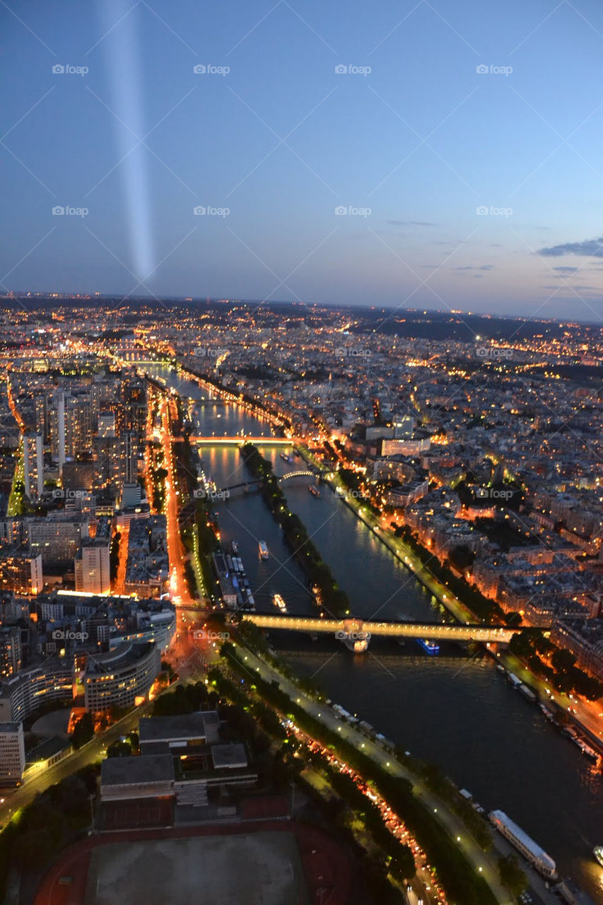 city night river bridge by bubu