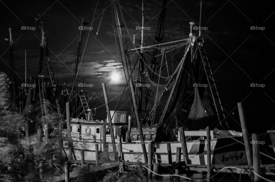 Shrimp Boat in the night