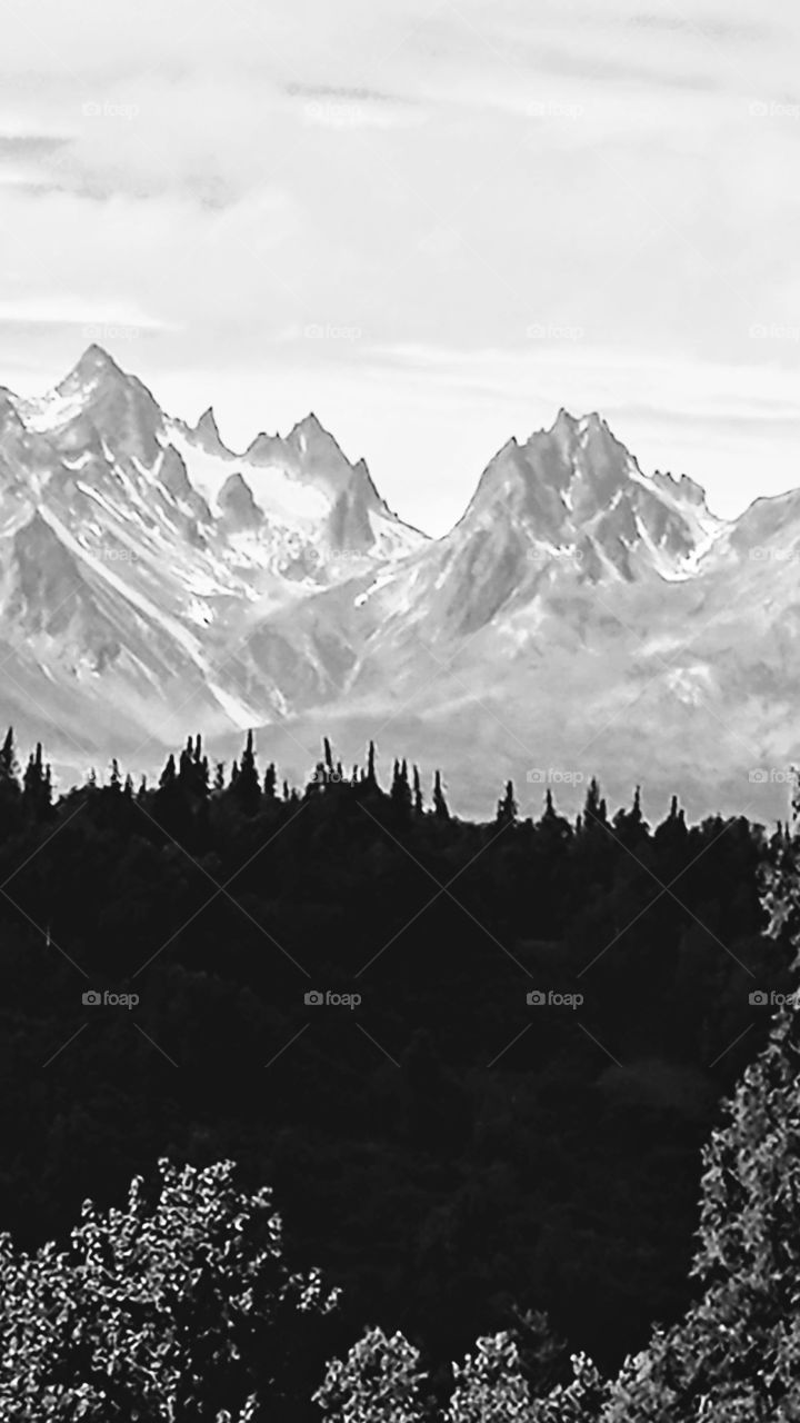 Mystical mountains of Alaska