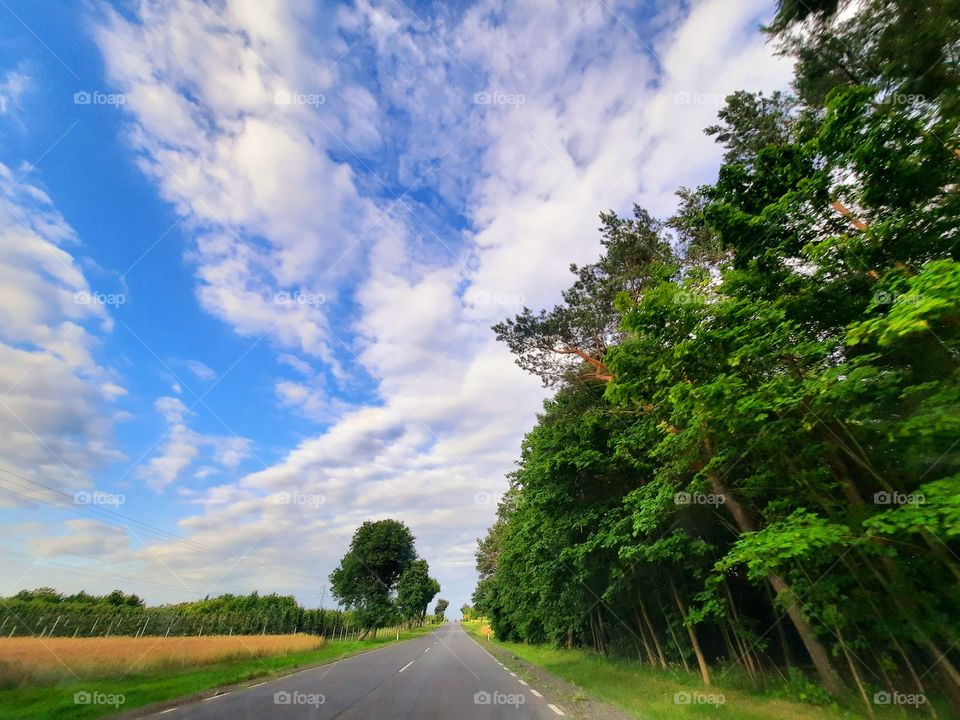 during around the polish country side had time to take this wird but interesting image from the car