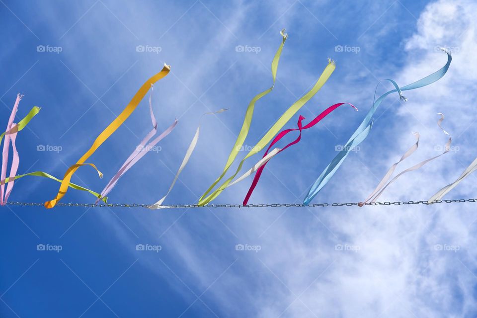 Festive ribbons in the sky