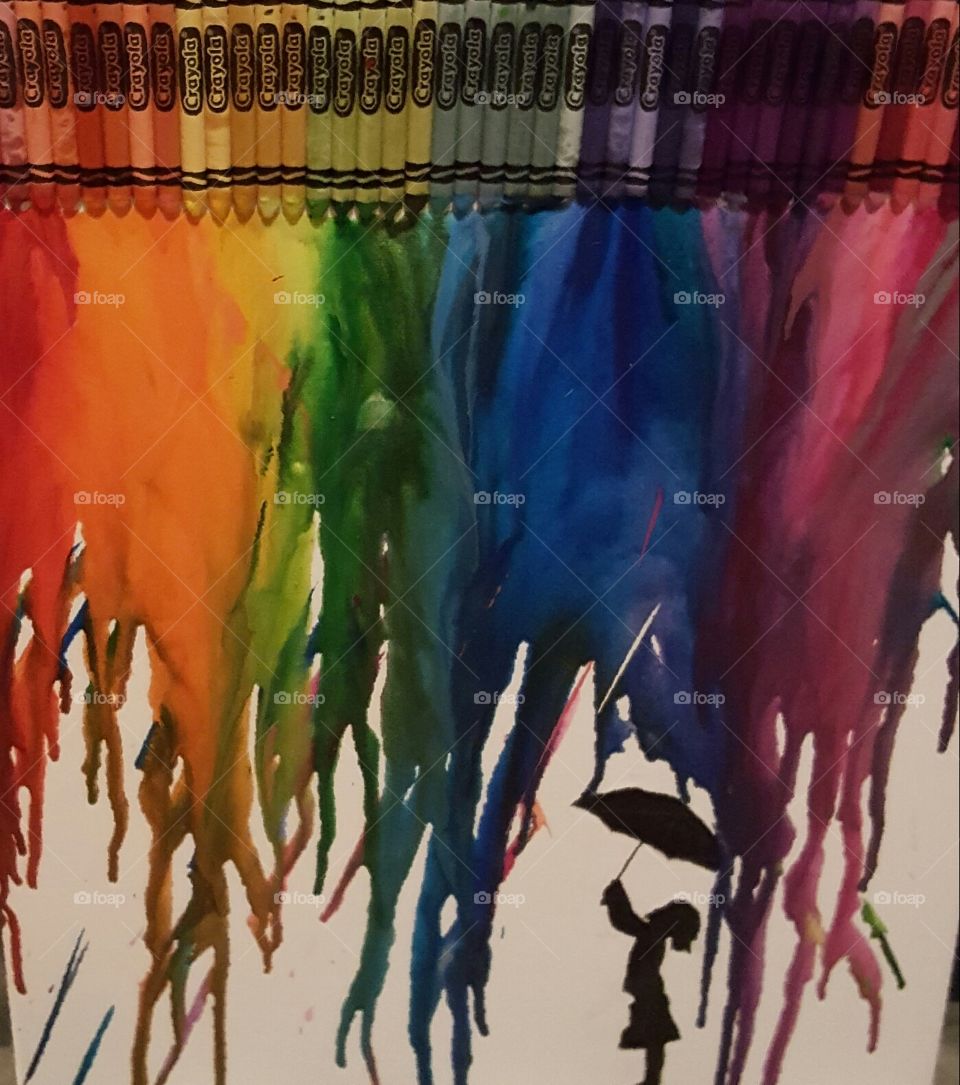 Melted Crayola Crayon Project