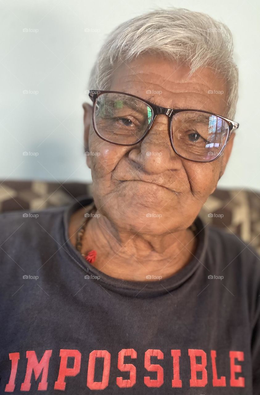 The perfect example of “Age may have left its mark, but inner light still shines bright!”