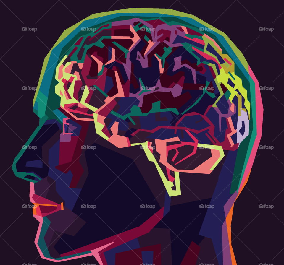 Illustration of the human brain