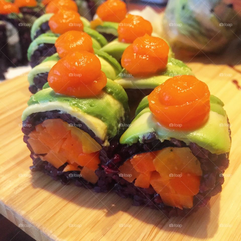 Vegetarian sushi. Vegetarian sushi