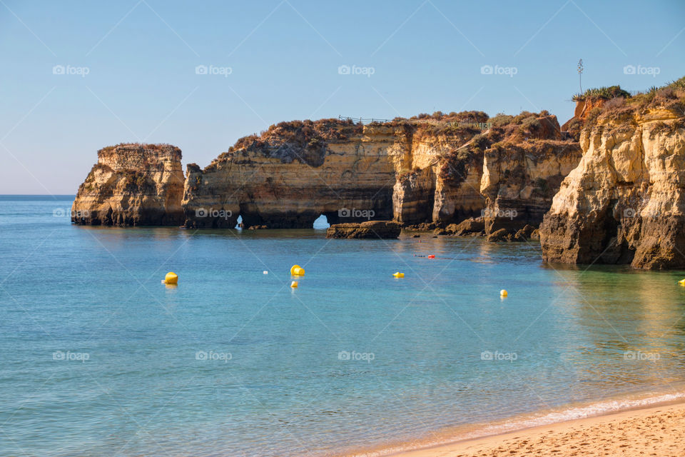 View of sea at Praia Do Pinhao beach