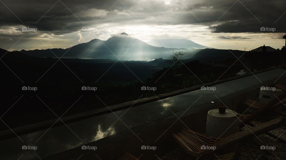 cloud and batur mountain