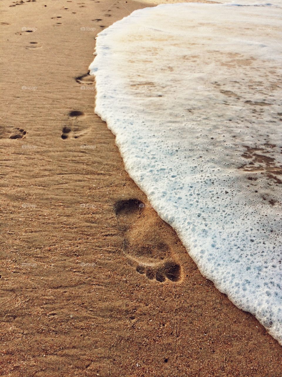 sand and foot print 