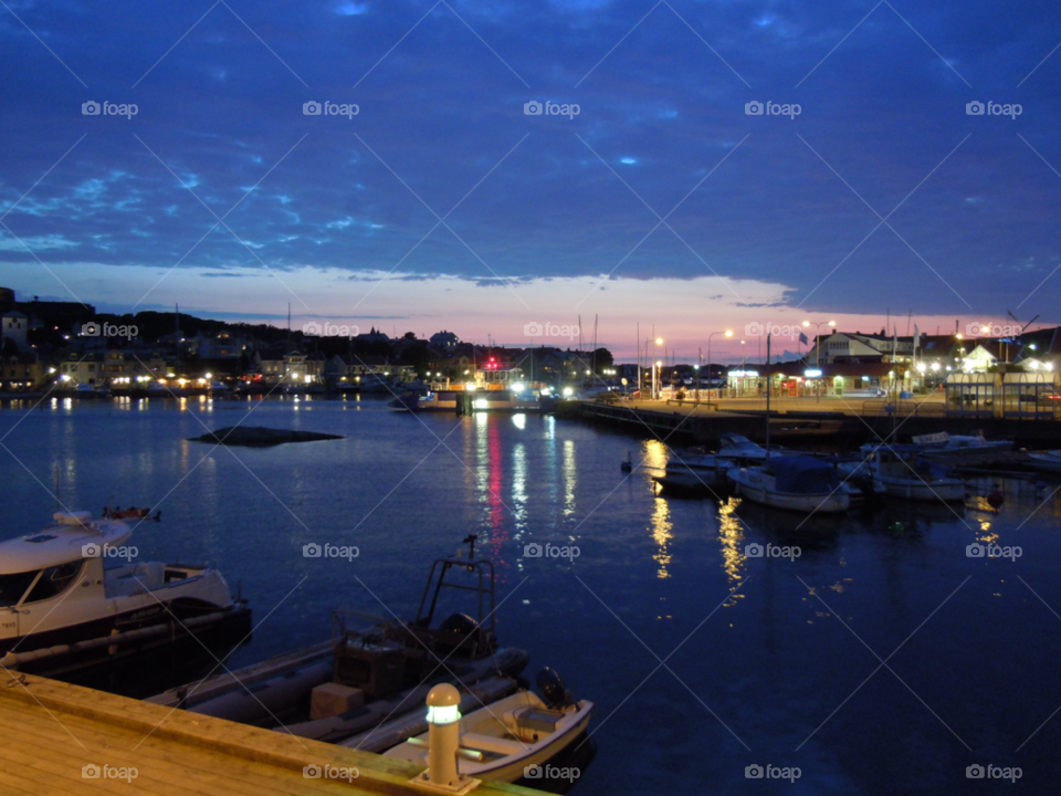 marstrand sunset water lights by MagnusPm