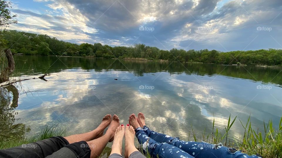 a clear inflection in the water