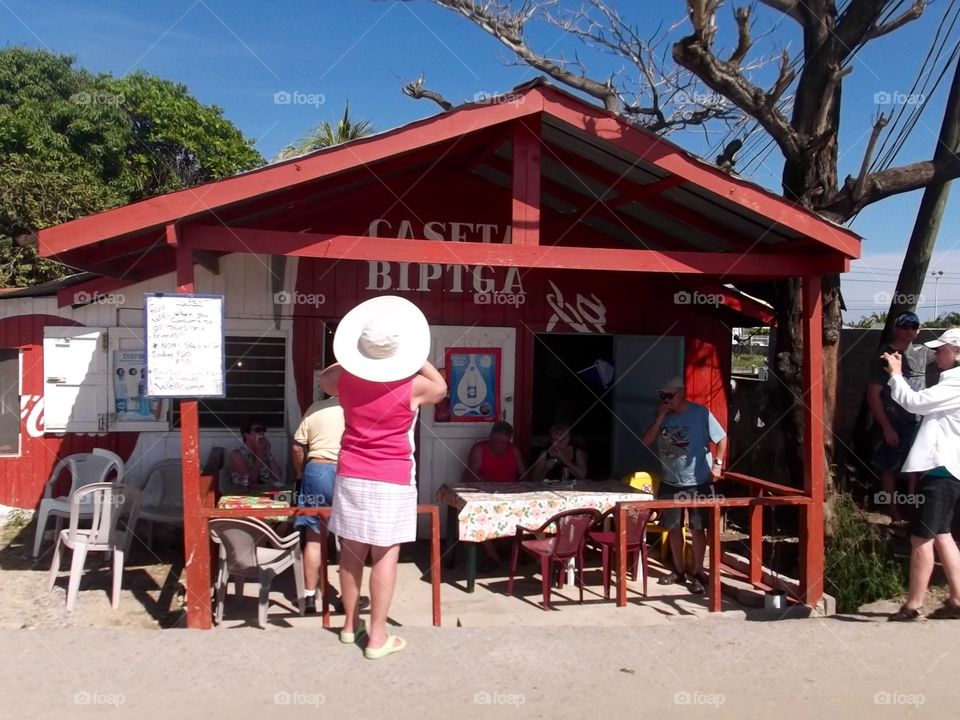 Photo from moving car traveling in Roatan, Honduras