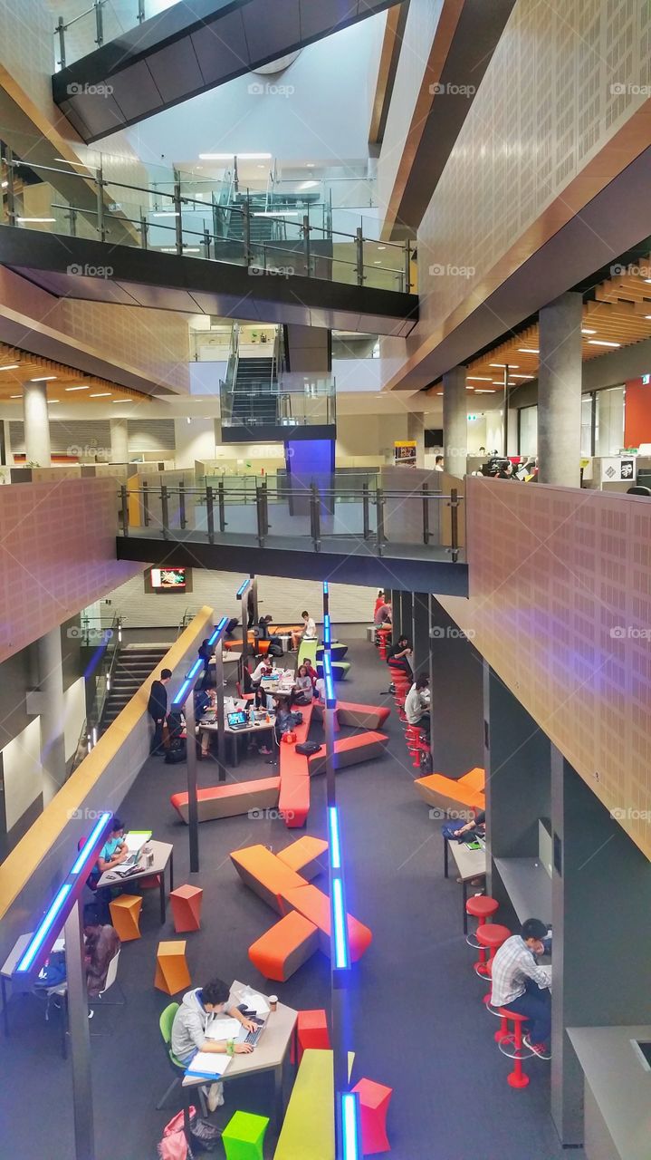 Interior of the Tyree Energy Technologies Building (TETB), University of New South Wales, Sydney, Australia.