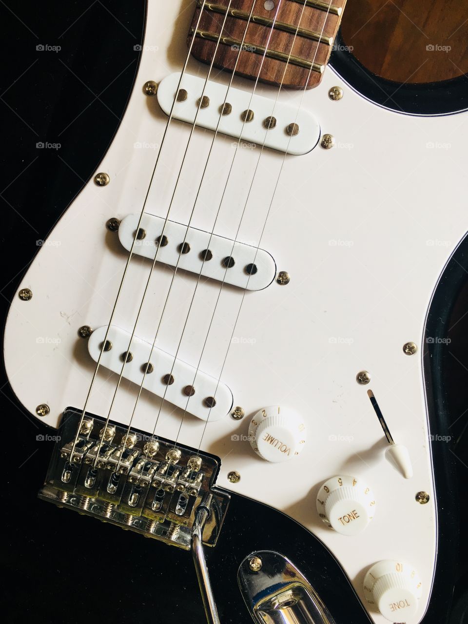 Electric guitar close-up