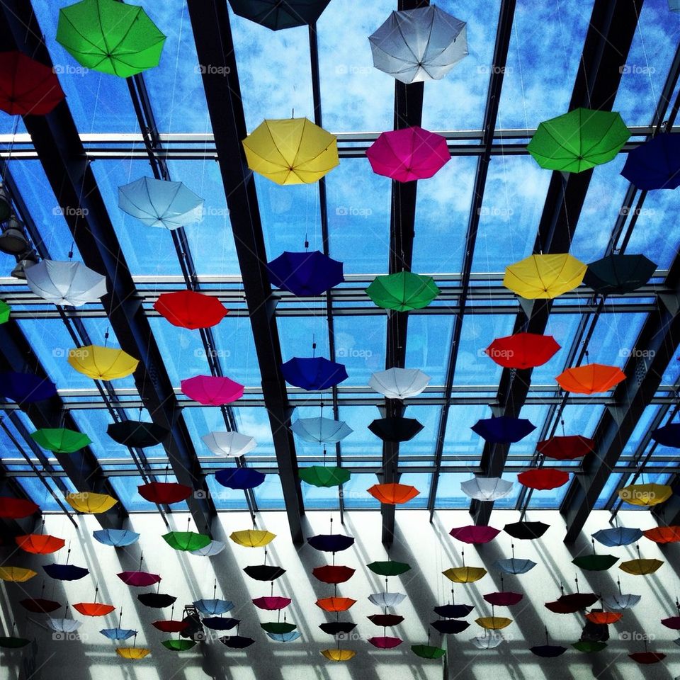 Colourful umbrellas