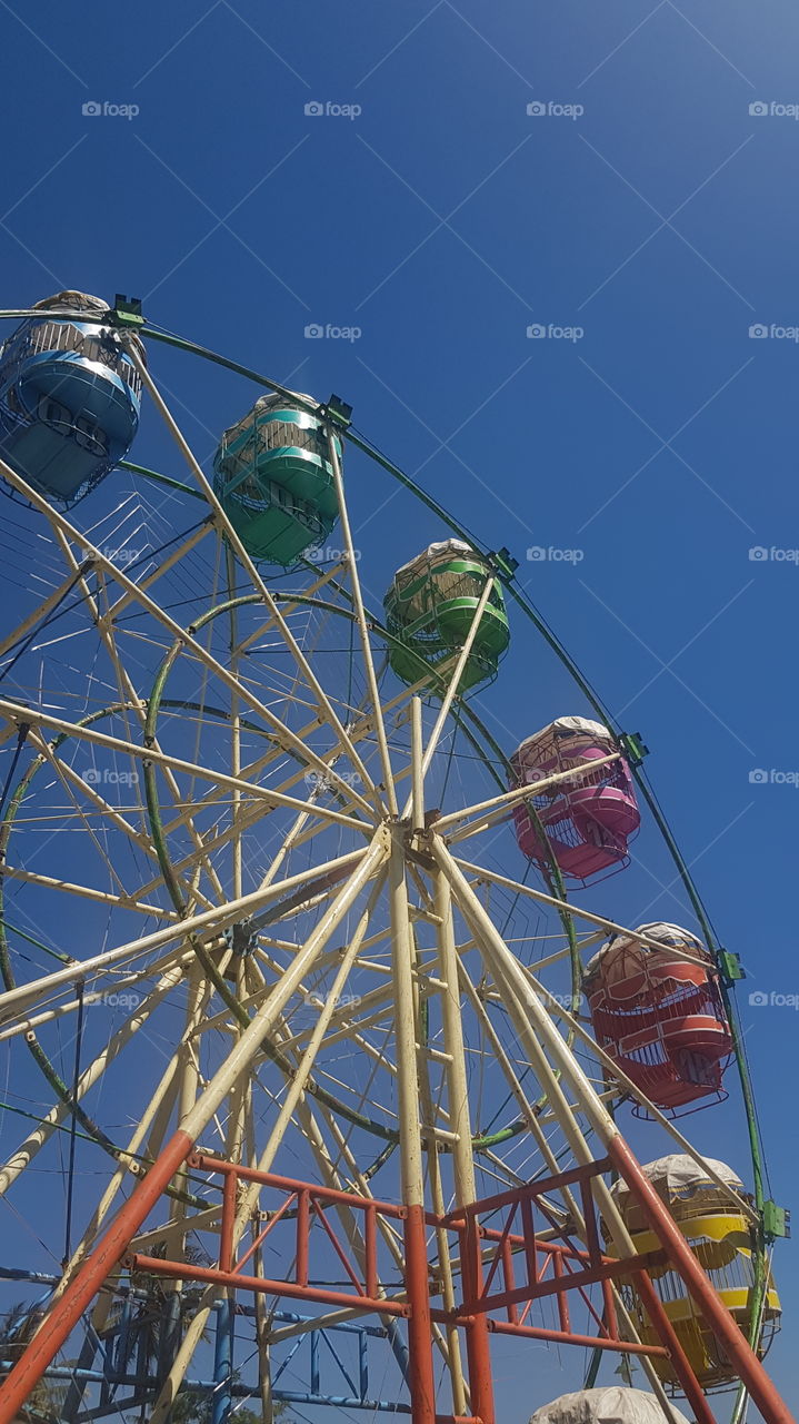 wheel fun carnival in traditional market-rural live