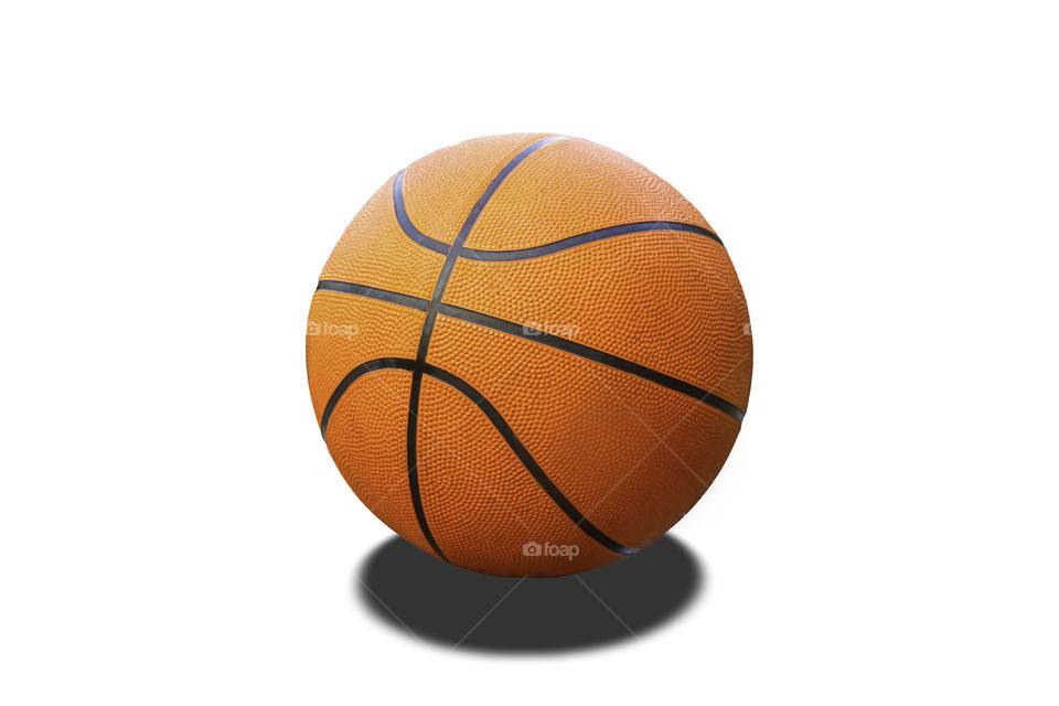 Basketball on a white background with clipping path.