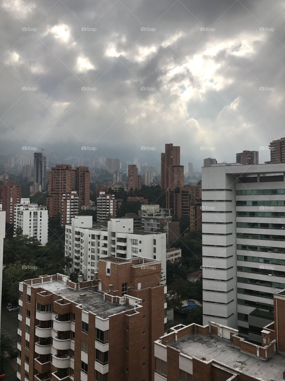 Sun light over Medellin 