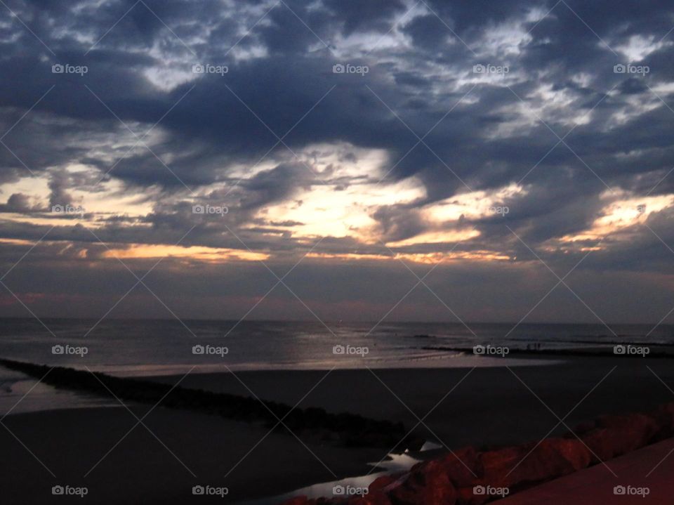 sunset on the beach