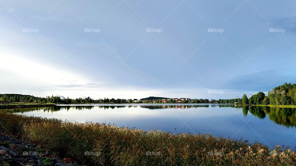 cloudy morning in august