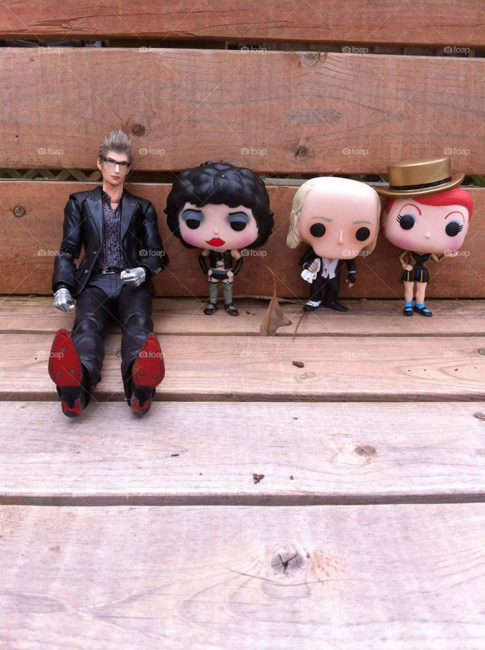 Final Fantasy 15 Ignis with some pop funko Rocky horror figures.