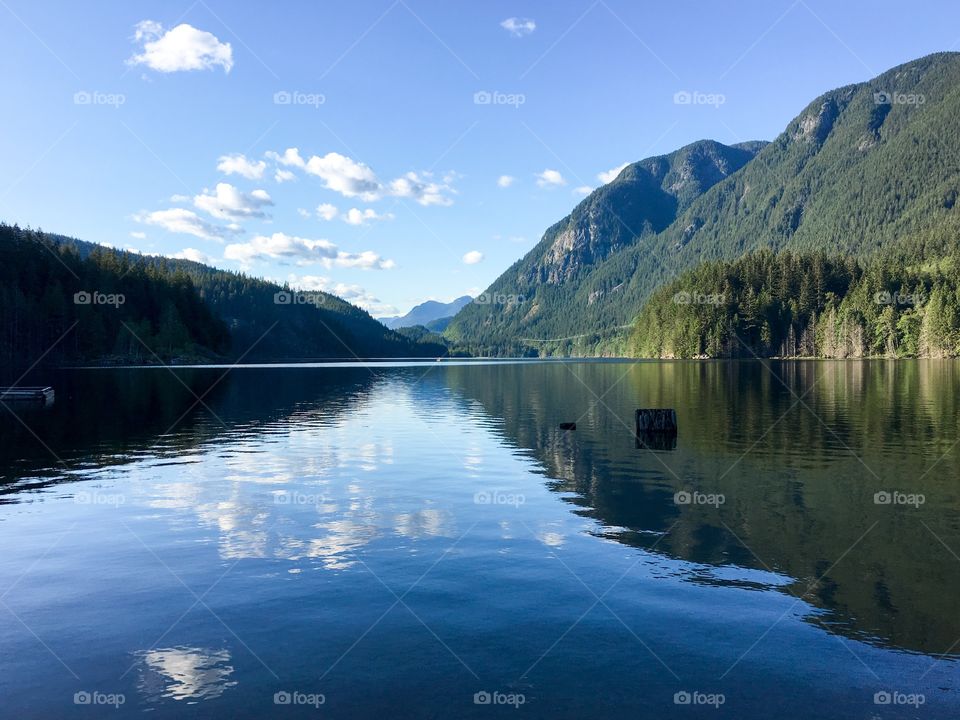 Canadian West coast Mountain lake in spring