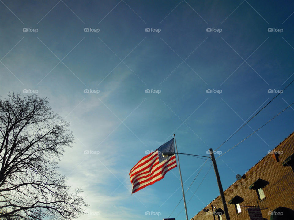 sky clouds colourful flag by wmm1969