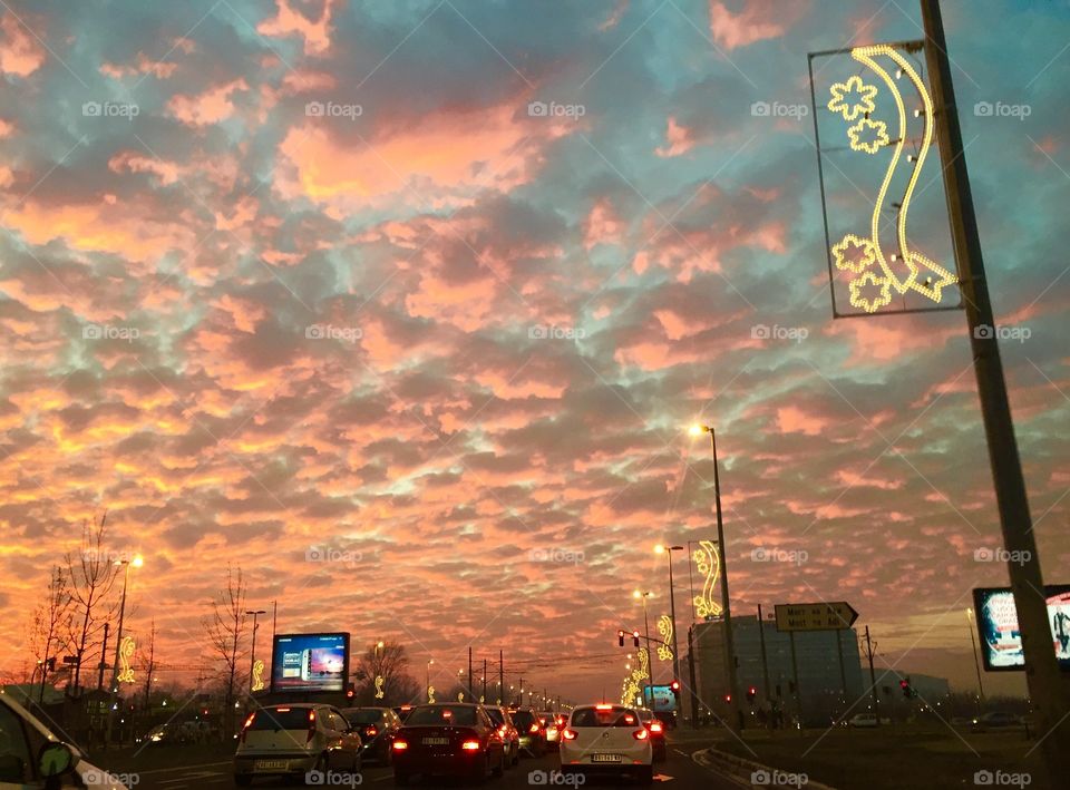 Sunset in Belgrade