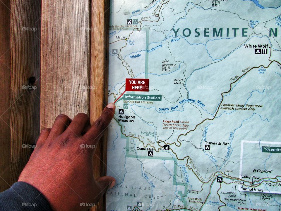 Yosemite National Park map