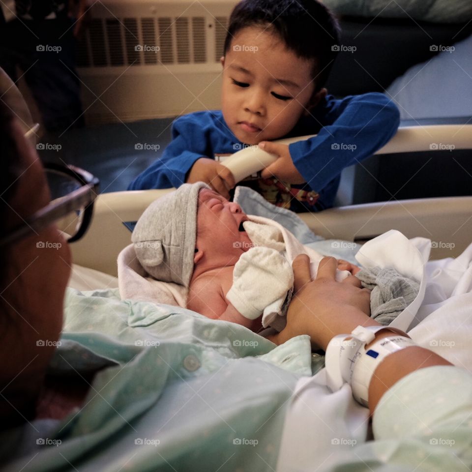 I finally get to meet my baby brother 