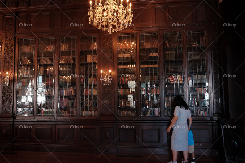 Plenty of books.  This bookshelf holds 4000 books