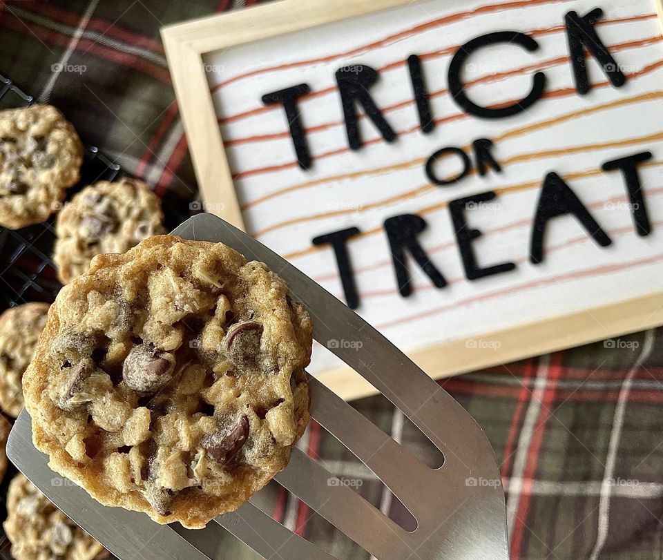 Trick or treat cookies, making cookies for Halloween, trick or treat for Halloween, fun with baking at home 