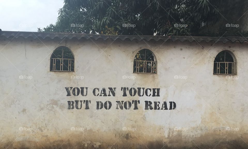 You can touch but do not read!