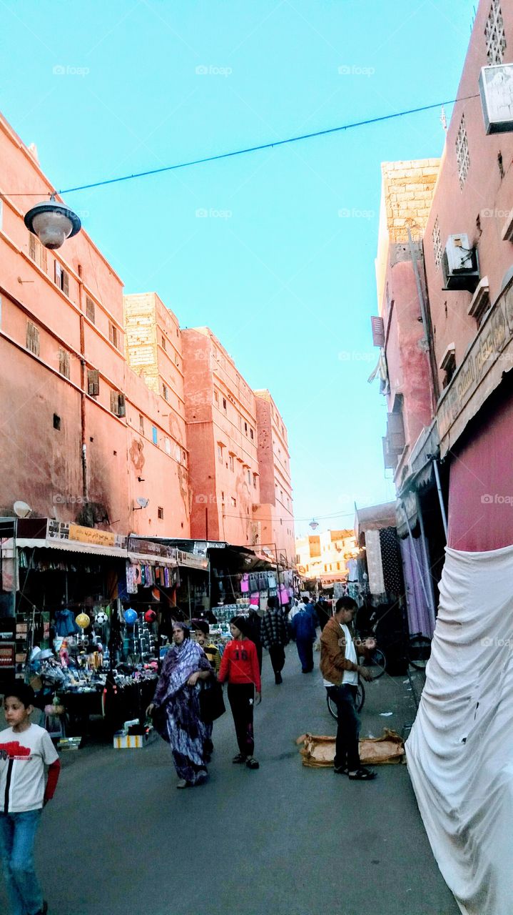 A busy street in Guelmim