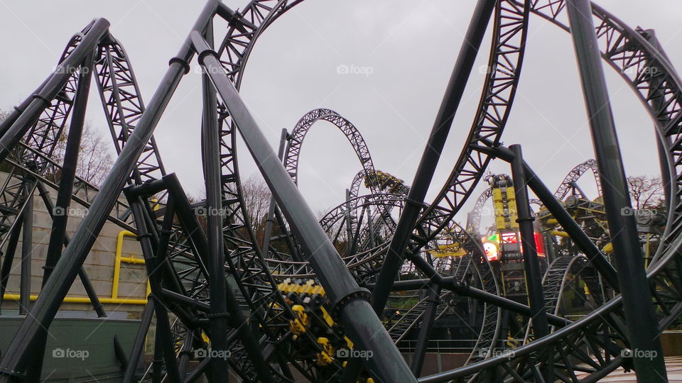 smiler at alton towers. roller coaster.  infamous ride.