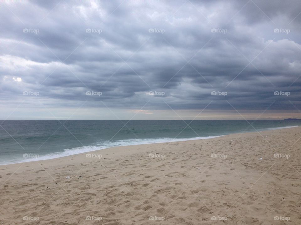 beach before storm